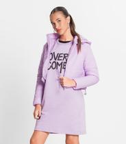 Jaqueta Puffer Juvenil Feminina Com Capuz Minty Roxo