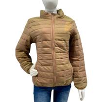 Jaqueta Puffer Longa Casaco Feminino Acolchoado Inverno