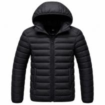 Jaqueta Puffer Masculina Bobojaco Casaco Capuz Removível