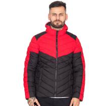 Jaqueta Puffer Masculina Gola Alta Capuz Removível Premium - Zafina