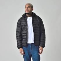 Jaqueta Puffer Masculino Preto com Forro Peluciado e Capuz Removível GG AO G3 Jaqueta Puffer Masculino Preto com Forro Peluciado e Capuz Removível GG AO G3