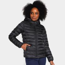 Jaqueta Puffer Tommy Hilfiger Padded Global Stripe Com Capuz Feminina