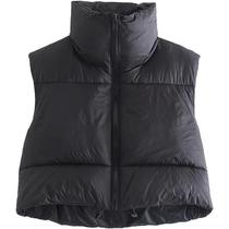 Jaqueta Puffer Vest Casaco Shiyifa Fashion Women, preto, GG