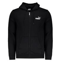 Jaqueta puma essentials fz hoody masculina preto e branco m