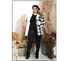 Jaqueta quadriculada feminina