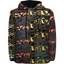 Jaqueta Quiksilver Puff Word Block Full Print Laranja