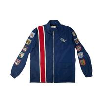 Jaqueta Racer Navy Para Mulheres E Homens Com Patches Comemorativos Jaqueta De Corrida Lana Merch Jaqueta Racer Navy Para Mulheres E Homens Com Patches Comemorativos Jaqueta De Corrida Lana Merch