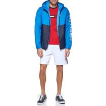 Jaqueta Rain Slicker Tommy Hilfiger Color Blocked azul/azul-petróleo