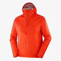 Jaqueta Salomon Bonatti Masculina Impermeável 10 000 mm, Leve, Respirável, Laranja
