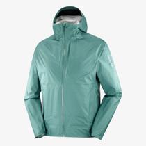 Jaqueta Salomon Bonatti Waterproof II Impermeável Corta Vento Masculina Verde Jaqueta Salomon Bonatti Waterproof II Impermeável Corta Vento Masculina Verde