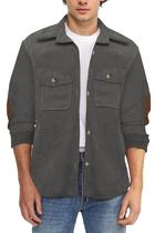 Jaqueta SANGTREE Corduroy para homens Grey Patchwork