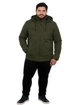 Jaqueta Sarja Masculina Revestida Com Bolsos Plus Size Jaqueta Sarja Masculina Revestida Com Bolsos Plus Size
