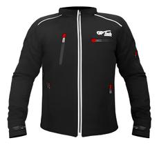 Jaqueta Soft Casual Preta Vermelha Masculina Gp Tech