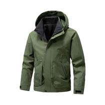 Jaqueta Softshell Masculina Impermeável Com Capuz, Corta-Vento Leve Para Caminhada E Acampamento,