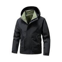 Jaqueta Softshell Masculina Impermeável Com Capuz, Corta-Vento Leve Para Caminhadas E Acampamentos