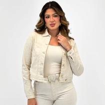 Jaqueta Specific Jeans Cropped em Tecido Feminina