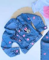 Jaqueta Stitch jeans infantil menina - modelos variádos - Cheios de charme