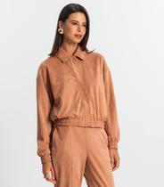 Jaqueta Suede Feminina Rovitex Marrom
