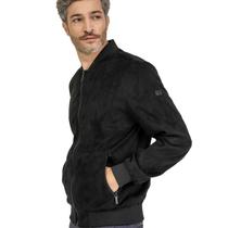 Jaqueta Suede King&Joe Bomber Preto Tamanho:MCor:Preto Jaqueta Suede King&Joe Bomber Preto Tamanho:MCor:Preto