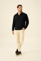 Jaqueta Suedine Masculina Plus Size Preta com Zíper e Bolso Lateral Jaqueta Suedine Masculina Plus Size Preta com Zíper e Bolso Lateral