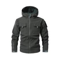 Jaqueta Tática Camuflada Masculina Impermeável Com Capuz De Fleece Quente Para Caça, Caminhada E