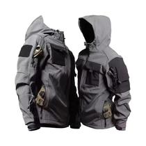 Jaqueta Tática Masculina À Prova D'água, À Prova De Vento, Com Capuz, Outono Inverno, Militar, Soft Jaqueta Tática Masculina À Prova D'água, À Prova De Vento, Com Capuz, Outono Inverno, Militar, Soft