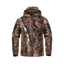 Jaqueta Tática Masculina Camuflada Impermeável Com Capuz De Fleece Para Caça, Pesca E Caminhadas