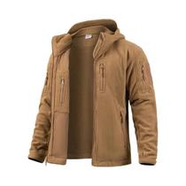 Jaqueta Tática Masculina De Inverno Quente Com Zíper Completo, Multibolsos, Capuz Militar Para Caça