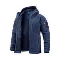 Jaqueta Tática Masculina De Inverno Quente Com Zíper Completo, Multibolsos, Capuz Militar Para Caça Jaqueta Tática Masculina De Inverno Quente Com Zíper Completo, Multibolsos, Capuz Militar Para Caça