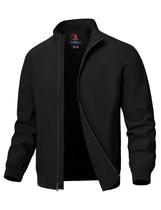 Jaqueta TBMPOY Lightweight Windbreaker Bomber para homens preta