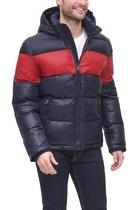 Jaqueta Tommy Hilfiger Classic com capuz para homens azul/vermelha