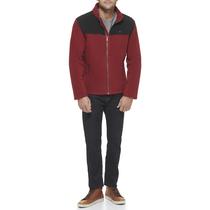 Jaqueta Tommy Hilfiger Classic Zip Front Polar Fleece Preta/Vermelha