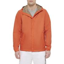 Jaqueta Tommy Hilfiger leve impermeável para homens laranja