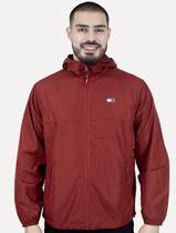 Jaqueta Tommy Jeans Masculina Corta Vento Chicago Flag Vermelha