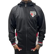 Jaqueta Trilobal com Capuz São Paulo FC Masculino - Preto e Vermelho