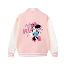 Jaqueta, uniforme de beisebol, padrão digital causal, Minnie Mouse Jaqueta, uniforme de beisebol, padrão digital causal, Minnie Mouse