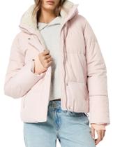 Jaqueta Wyeysyt Cropped Puffer de inverno forrada com pele sintética feminina rosa GG Jaqueta Wyeysyt Cropped Puffer de inverno forrada com pele sintética feminina rosa GG