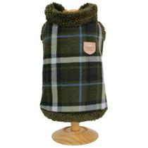 Jaqueta Xadrez Pelúcia Verde para Cães - PP Jaqueta Xadrez Pelúcia Verde para Cães - PP