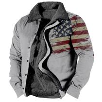 Jaqueta ZOCAVIA Western Aztec Fleece para homens Outono Inverno Cinza M Jaqueta ZOCAVIA Western Aztec Fleece para homens Outono Inverno Cinza M