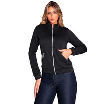 Jaquetinha Bomber Casaco Blusa Feminina Zíper Grossa Frio Sem Capuz Com Bolso Jaquetinha Bomber Casaco Blusa Feminina Zíper Grossa Frio Sem Capuz Com Bolso