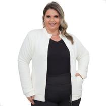 Jaquetinha Bomber Matelasse Ziper Plus Size casaco inverno