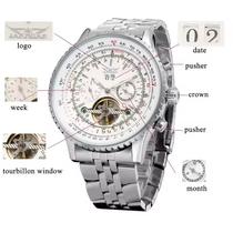 Jaragar Relógio de pulso esportivo masculino, automático, mecânico, relógio turbilhão, luxo, marca de topo, 2019