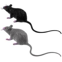 jarbins Fake Rat, 2 peças de brinquedos de Halloween Brinquedo de brincadeira de rato falso, brinquedo realista, assustador, brincadeira de rato de plástico, brinquedos para lembrancinhas de Halloween