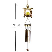 Jardim ao ar livre à prova d'água luz solar nova tartaruga sinos de vento luz retro ferro luz memorial carrilhão de vento decoração do jardim
