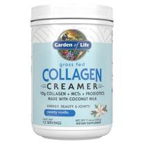 Jardim da Vida Colágeno Creamer Powder - Baunilha Cremosa, 12 Porções, Pó de Colágeno para Juntas de Beleza de Energia de Café, Peptídeos de Colágeno Em Pó, MCTs de Coco, Suplementos de Proteína de Colágeno