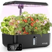 Jardim hidropônico URUQ com 12 pods e luz de cultivo ajustável