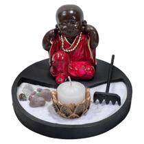 Jardim Kit Zen Buda Não Escuto Verde Vermelho Laranja Rose