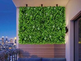 Jardim Vertical Artificial 1m² com Folhagens Realistas Premium Pronta para Uso Decoração de Luxo em Recepções - DE0425