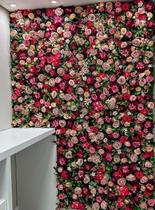 Jardim vertical de rosas artificiais 1x1m