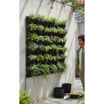 Jardim Vertical Feltro 20 Bolsos 1m² Preto Fácil Instalar Jardim Vertical Feltro 20 Bolsos 1m² Preto Fácil Instalar